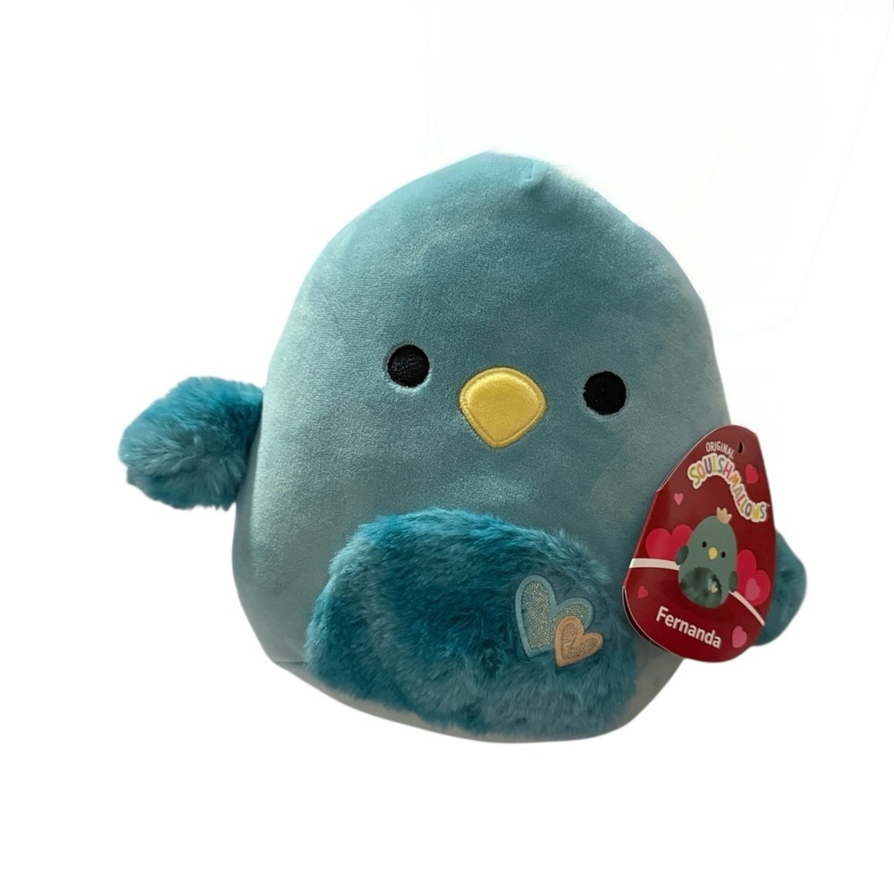 Squishmallows Fernanda Bird Plush with Crown Valentine Edition